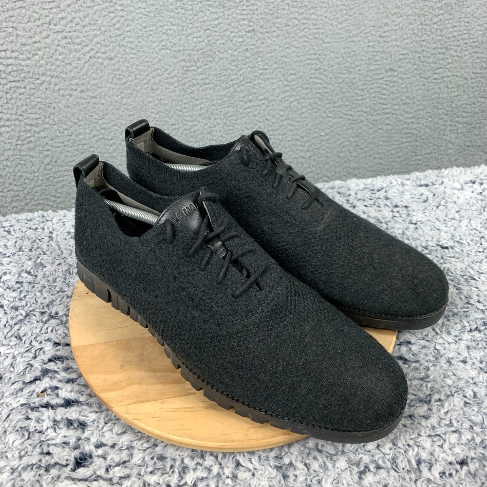 Cole Haan Zerogrand Oxfords‎ Mens 13 M Black/Gray Stitchlite Wool Shoes C30618